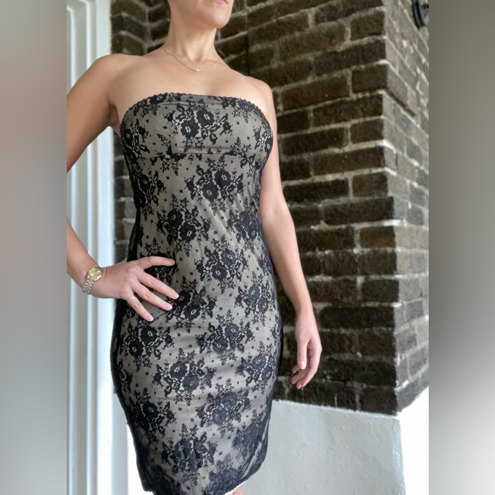 Black strapless lace Mica dress size small